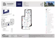 2 pokoje, mieszkanie 47,11 m², piętro 2, oferta nr M36, Chodźki Residence 2, Lublin, Czechów Południowy,  ul. Chodźki