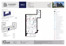 2 pokoje, mieszkanie 58,48 m², piętro 3, oferta nr M53, Chodźki Residence 2, Lublin, Czechów Południowy,  ul. Chodźki