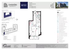 2 pokoje, mieszkanie 51,68 m², piętro 1, oferta nr M151, Chodźki Residence 2, Lublin, Czechów Południowy,  ul. Chodźki