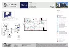 2 pokoje, mieszkanie 40,36 m², parter, oferta nr MU14, Chodźki Residence 2, Lublin, Czechów Południowy,  ul. Chodźki