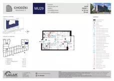 2 pokoje, mieszkanie 41,22 m², piętro 1, oferta nr MU29, Chodźki Residence 2, Lublin, Czechów Południowy,  ul. Chodźki