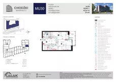 2 pokoje, mieszkanie 40,36 m², piętro 1, oferta nr MU30, Chodźki Residence 2, Lublin, Czechów Południowy,  ul. Chodźki
