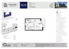 2 pokoje, mieszkanie 40,36 m², piętro 4, oferta nr MU78, Chodźki Residence 2, Lublin, Czechów Południowy,  ul. Chodźki