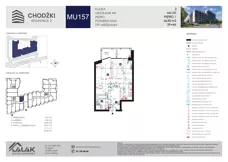 2 pokoje, mieszkanie 36,82 m², piętro 1, oferta nr MU157, Chodźki Residence 2, Lublin, Czechów Południowy,  ul. Chodźki