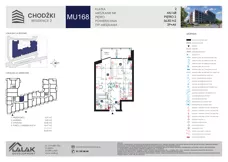 2 pokoje, mieszkanie 36,82 m², piętro 2, oferta nr MU168, Chodźki Residence 2, Lublin, Czechów Południowy,  ul. Chodźki