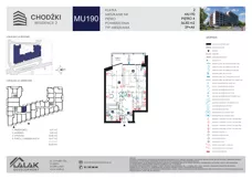 2 pokoje, mieszkanie 36,82 m², piętro 4, oferta nr MU190, Chodźki Residence 2, Lublin, Czechów Południowy,  ul. Chodźki