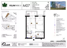 2 pokoje, mieszkanie 37,76 m², parter, oferta nr B3_M07/P, Felin Park II etap 2, Lublin, Felin, ul. gen. Stanisława Skalskiego 8-10