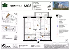 3 pokoje, mieszkanie 54,12 m², parter, oferta nr B3_M05/P, Felin Park II etap 2, Lublin, Felin, ul. gen. Stanisława Skalskiego 8-10