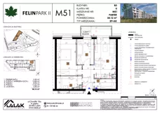 3 pokoje, mieszkanie 54,12 m², parter, oferta nr B3_M51/P, Felin Park II etap 2, Lublin, Felin, ul. gen. Stanisława Skalskiego 8-10
