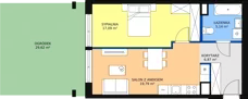 2 pokoje, mieszkanie 48,80 m², parter, oferta nr C-M01, Diamentowe Tarasy, Lublin, Wrotków, ul. Wolińskiego