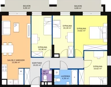 5 pokoi, mieszkanie 84,64 m², parter, oferta nr C-M31, Diamentowe Tarasy, Lublin, Wrotków, ul. Wolińskiego