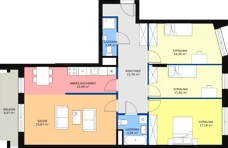 4 pokoje, mieszkanie 102,19 m², piętro 3, oferta nr C-M53, Diamentowe Tarasy, Lublin, Wrotków, ul. Wolińskiego