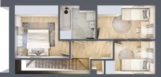 Dom 71,55 m², oferta nr B1, Villa Stoki - domy, Łódź, Widzew, ul. Beskidzka 109