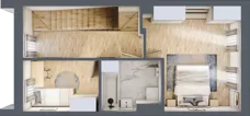 5 pokoi, mieszkanie 108,78 m², piętro 3, oferta nr B5, Villa Stoki, Łódź, Widzew, ul. Beskidzka 109