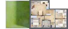 4 pokoje, mieszkanie 53,48 m², parter, oferta nr J1, Villa Stoki, Łódź, Widzew, ul. Beskidzka 109