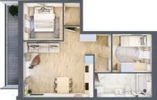 3 pokoje, mieszkanie 51,21 m², piętro 1, oferta nr J6, Villa Stoki, Łódź, Widzew, ul. Beskidzka 109