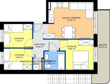 4 pokoje, mieszkanie 54,25 m², piętro 1, oferta nr N2, Villa Stoki, Łódź, Widzew, ul. Beskidzka 109