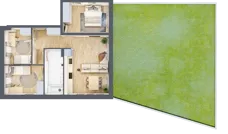 4 pokoje, mieszkanie 62,73 m², parter, oferta nr O7, Villa Stoki, Łódź, Widzew, ul. Beskidzka 109