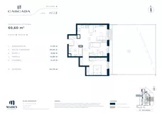 3 pokoje, mieszkanie 60,60 m², piętro 1, oferta nr A1.2.9, Cascada, Łódź, Bałuty, ul. Inflacka 120