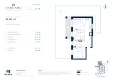 3 pokoje, mieszkanie 51,90 m², piętro 2, oferta nr A2.8.23, Cascada, Łódź, Bałuty, ul. Inflacka 120