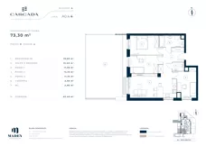 4 pokoje, mieszkanie 73,40 m², piętro 2, oferta nr A2.4.19, Cascada, Łódź, Bałuty, ul. Inflacka 120