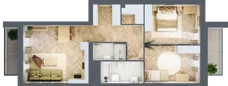 3 pokoje, mieszkanie 67,20 m², piętro 2, oferta nr A2.7, Piekarska Park, Łódź, Bałuty, ul. Piekarska 27/29