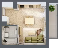 1 pokój, mieszkanie 30,28 m², piętro 5, oferta nr B5.2, Piekarska Park, Łódź, Bałuty, ul. Piekarska 27/29