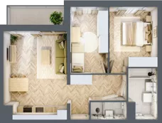 3 pokoje, mieszkanie 57,74 m², piętro 4, oferta nr B4.5, Piekarska Park, Łódź, Bałuty, ul. Piekarska 27/29