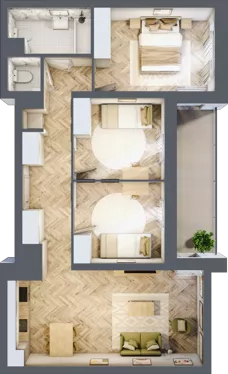 4 pokoje, mieszkanie 75,97 m², piętro 8, oferta nr 188, Nowy Czechów, Lublin, Czechów Południowy, ul. Kameralna 3