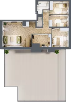 4 pokoje, mieszkanie 93,17 m², piętro 7, oferta nr 103, Nowy Czechów, Lublin, Czechów Południowy, ul. Kameralna 3