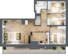 4 pokoje, mieszkanie 93,17 m², piętro 8, oferta nr 105, Nowy Czechów, Lublin, Czechów Południowy, ul. Kameralna 3