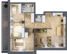 4 pokoje, mieszkanie 83,86 m², piętro 9, oferta nr 242, Nowy Czechów, Lublin, Czechów Południowy, ul. Kameralna 3