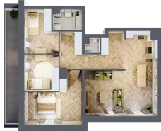 4 pokoje, mieszkanie 83,86 m², piętro 8, oferta nr 239, Nowy Czechów, Lublin, Czechów Południowy, ul. Kameralna 3