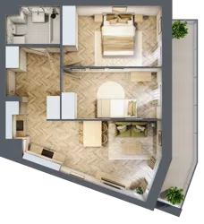 3 pokoje, mieszkanie 53,45 m², piętro 5, oferta nr 161, Nowy Czechów, Lublin, Czechów Południowy, ul. Kameralna 3