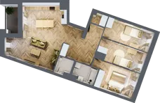 4 pokoje, mieszkanie 85,64 m², piętro 8, oferta nr 190, Nowy Czechów, Lublin, Czechów Południowy, ul. Kameralna 3