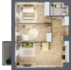 3 pokoje, mieszkanie 59,14 m², piętro 2, oferta nr 135, Nowy Czechów, Lublin, Czechów Południowy, ul. Kameralna 3