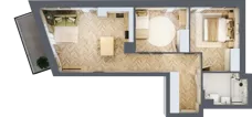 3 pokoje, mieszkanie 63,64 m², piętro 2, oferta nr 12, Nowy Czechów, Lublin, Czechów Południowy, ul. Kameralna 3