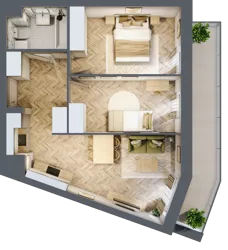 3 pokoje, mieszkanie 53,45 m², piętro 4, oferta nr 151, Nowy Czechów, Lublin, Czechów Południowy, ul. Kameralna 3