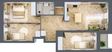 4 pokoje, mieszkanie 69,63 m², piętro 9, oferta nr 106, Nowy Czechów, Lublin, Czechów Południowy, ul. Kameralna 3