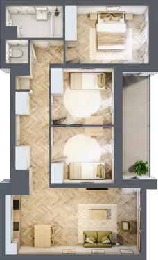 4 pokoje, mieszkanie 75,97 m², piętro 9, oferta nr 194, Nowy Czechów, Lublin, Czechów Południowy, ul. Kameralna 3