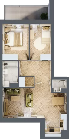 3 pokoje, mieszkanie 62,32 m², piętro 9, oferta nr 192, Nowy Czechów, Lublin, Czechów Południowy, ul. Kameralna 3