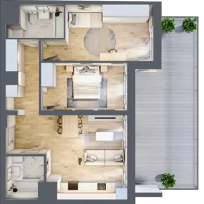 3 pokoje, mieszkanie 68,03 m², piętro 1, oferta nr 2/B7, Dzielnica Parkowa, Rzeszów, Słocina, ul. Ignacego Paderewskiego 47