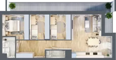 4 pokoje, mieszkanie 74,76 m², piętro 5, oferta nr 25/B7, Dzielnica Parkowa, Rzeszów, Słocina, ul. Ignacego Paderewskiego 47