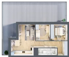 3 pokoje, mieszkanie 52,67 m², piętro 1, oferta nr 6/B7, Dzielnica Parkowa, Rzeszów, Słocina, ul. Ignacego Paderewskiego 47