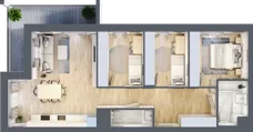 4 pokoje, mieszkanie 74,67 m², piętro 2, oferta nr 12/B8, Dzielnica Parkowa, Rzeszów, Słocina, ul. Ignacego Paderewskiego 47