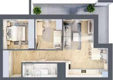 3 pokoje, mieszkanie 52,67 m², piętro 7, oferta nr 37/B8, Dzielnica Parkowa, Rzeszów, Słocina, ul. Ignacego Paderewskiego 47