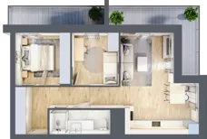 3 pokoje, mieszkanie 52,67 m², piętro 5, oferta nr 25/B8, Dzielnica Parkowa, Rzeszów, Słocina, ul. Ignacego Paderewskiego 47