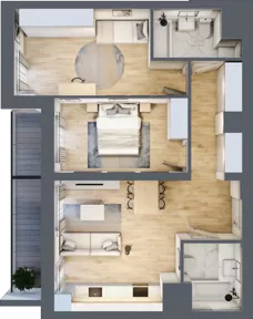 3 pokoje, mieszkanie 67,89 m², piętro 4, oferta nr 23/B8, Dzielnica Parkowa, Rzeszów, Słocina, ul. Ignacego Paderewskiego 47