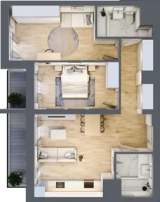 3 pokoje, mieszkanie 68,04 m², piętro 7, oferta nr 41/B8, Dzielnica Parkowa, Rzeszów, Słocina, ul. Ignacego Paderewskiego 47