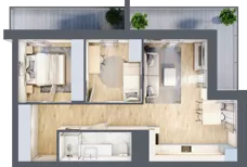 3 pokoje, mieszkanie 52,66 m², piętro 3, oferta nr 13/B8, Dzielnica Parkowa, Rzeszów, Słocina, ul. Ignacego Paderewskiego 47